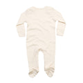 Natural - Back - Babybugz Baby Organic Sleepsuit