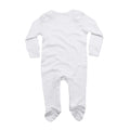 White - Back - Babybugz Baby Organic Sleepsuit