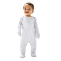 White - Side - Babybugz Baby Organic Sleepsuit