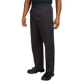 Black - Front - Dennys Unisex Adult Elasticated Chef Trousers