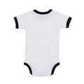 White-Black - Back - Babybugz Baby Ringer Bodysuit