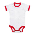 White-Red - Front - Babybugz Baby Ringer Bodysuit