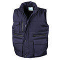 Navy - Front - WORK-GUARD by Result Mens Lance Body Warmer