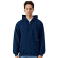 Navy - Front - Gildan Mens Softstyle Midweight Full Zip Hoodie