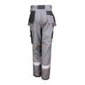 Grey-Black - Back - WORK-GUARD by Result Unisex Adult X-Over Holster Pocket Trousers