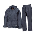 Navy - Front - Result Unisex Adult Waterproof Jacket And Trousers Set