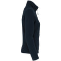 Navy - Side - Kariban Womens-Ladies Maureen Microfleece Jacket