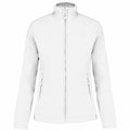 White - Front - Kariban Womens-Ladies Maureen Microfleece Jacket