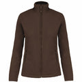 Chocolate - Front - Kariban Womens-Ladies Maureen Microfleece Jacket