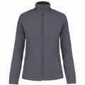 Convoy Grey - Front - Kariban Womens-Ladies Maureen Microfleece Jacket