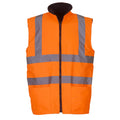 Orange - Front - Yoko Unisex Adult Hi-Vis Fleece Reversible Gilet