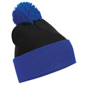 Black-Bright Royal Blue - Front - Beechfield Snowstar Two Tone Beanie