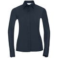 Bright Navy - Front - Russell Collection Womens-Ladies Ultimate Stretch Long-Sleeved Formal Shirt