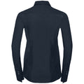 Bright Navy - Back - Russell Collection Womens-Ladies Ultimate Stretch Long-Sleeved Formal Shirt