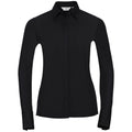 Black - Front - Russell Collection Womens-Ladies Ultimate Stretch Long-Sleeved Formal Shirt