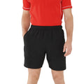 Black - Back - Finden & Hales Mens Microfibre Shorts