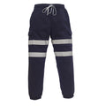 Navy - Front - Yoko Unisex Adult Hi-Vis Jogging Bottoms