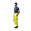 Yellow - Back - Yoko Unisex Adult Hi-Vis Jogging Bottoms