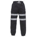 Black - Front - Yoko Unisex Adult Hi-Vis Jogging Bottoms