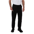 Black - Side - AFD Mens Stretch Slim Trousers