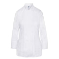 White - Front - Dennys Womens-Ladies Premium Long-Sleeved Chef Jacket