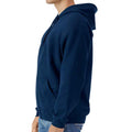 Navy - Side - Gildan Mens Midweight Soft Touch Full Zip Hoodie