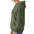 Military Green - Side - Gildan Mens Midweight Soft Touch Full Zip Hoodie