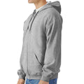 Sports Grey - Side - Gildan Mens Midweight Soft Touch Full Zip Hoodie