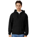 Black - Front - Gildan Mens Midweight Soft Touch Full Zip Hoodie