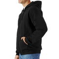 Black - Side - Gildan Mens Midweight Soft Touch Full Zip Hoodie