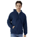 Navy - Front - Gildan Mens Midweight Soft Touch Full Zip Hoodie