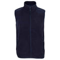 Navy - Front - SOLS Unisex Adult Factor Microfleece Recycled Body Warmer