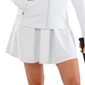 White - Back - Spiro Womens-Ladies Recycled Fitness Skort