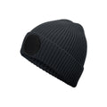 Graphite Grey-Black - Back - Beechfield Unisex Adult Fashion Circular Patch Beanie