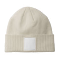 Oatmeal-White - Back - Beechfield Patch Appliqué Beanie