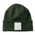 Olive Green-White - Back - Beechfield Patch Appliqué Beanie