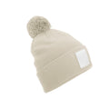 Oatmeal-White - Front - Beechfield Unisex Adult Pom Pom Beanie