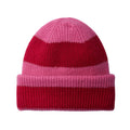 True Pink-Classic Red - Back - Beechfield Unisex Adult Colour Block Beanie