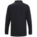 Deep Black - Back - NEOBLU Mens Owen Pique Long-Sleeved Polo Shirt