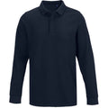 Night Blue - Front - NEOBLU Mens Owen Pique Long-Sleeved Polo Shirt