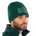 Bottle Green - Back - Result Genuine Recycled Printers Double Knit Recycled Beanie