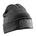 Grey - Front - Result Genuine Recycled Printers Double Knit Recycled Beanie