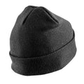 Grey - Back - Result Genuine Recycled Printers Double Knit Recycled Beanie