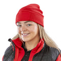 Red - Back - Result Genuine Recycled Printers Double Knit Recycled Beanie