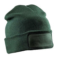 Bottle Green - Front - Result Genuine Recycled Printers Double Knit Recycled Beanie