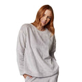 Silver Grey - Back - Brand Lab Womens-Ladies Plush Fleece Sweatshirt