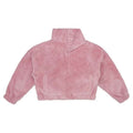 Blush Pink - Front - Brand Lab Womens-Ladies Fluffy Quarter Zip Fleece Top