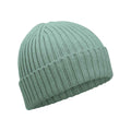 Dusty Green - Front - Beechfield Childrens-Kids Organic Cotton Beanie