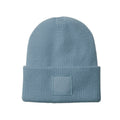 Dusty Blue - Front - Beechfield Unisex Adult Tonal Patch Deep Cuffed Beanie