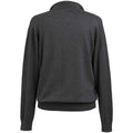 Charcoal - Back - Brook Taverner Mens Copenhagen Quarter Zip Jumper